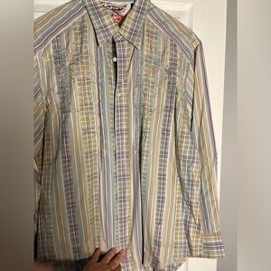 Robert Graham Embroidered Sport Shirt Sz XL